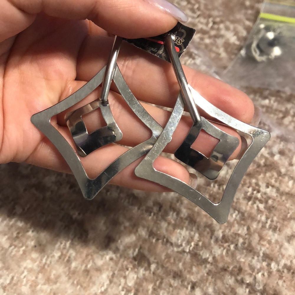 Silver earrings